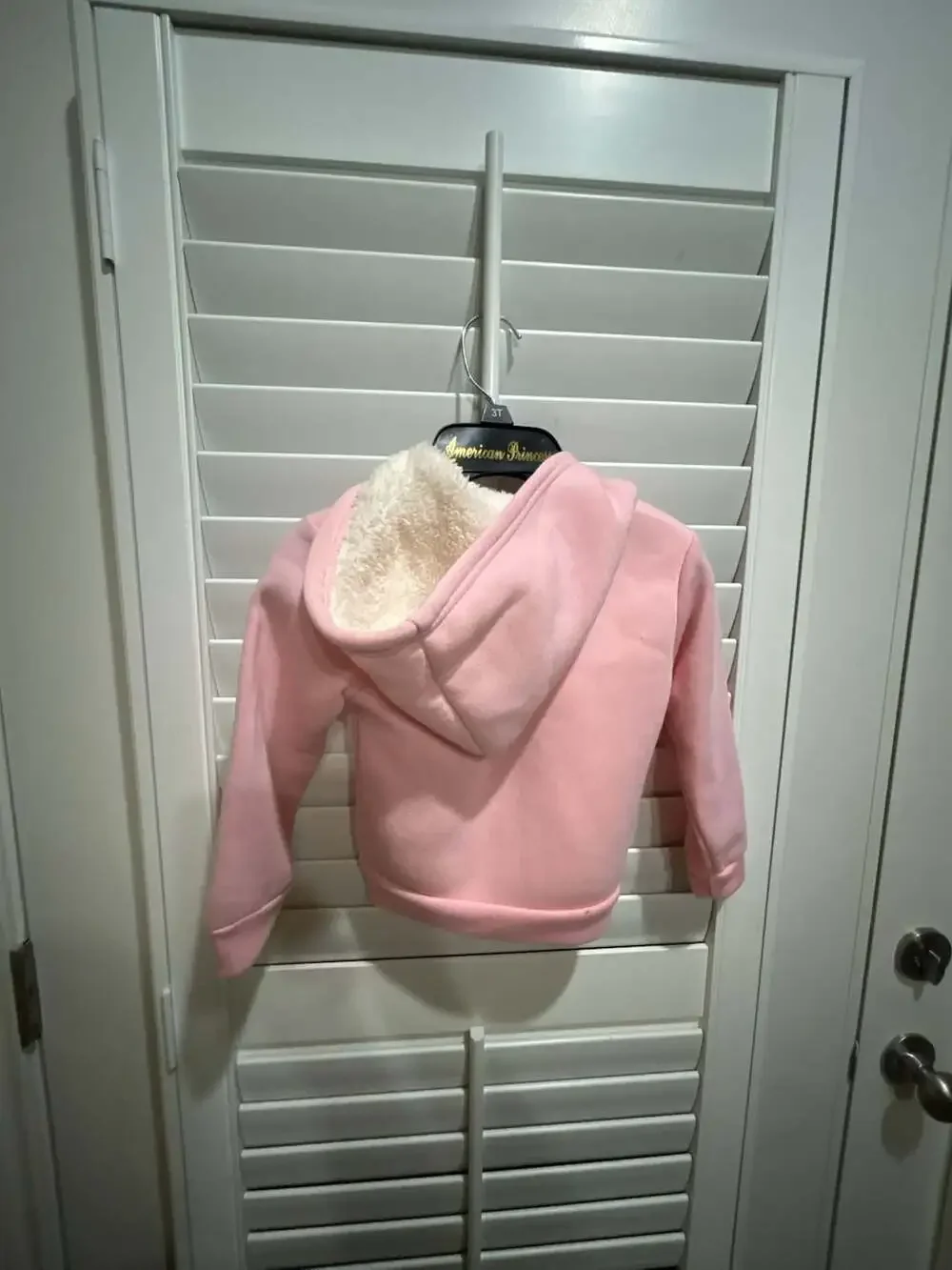 Real Love Sequin Heart Zip-Up Hoodie Size 2T Pink Sherpa Lined